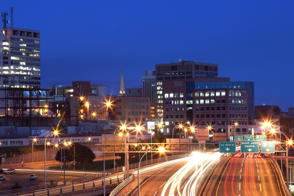 Image of Saint John New Brunswick at night