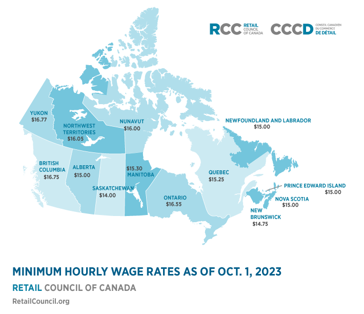 Minimum Wages Canada 2024 Templates Printable Free